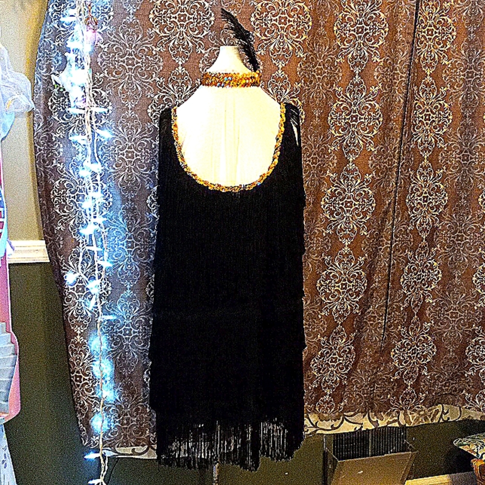 1940's style flapper costume with headband